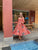 laksha peach knee length dress