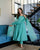 turqoiuse blue embroidered suit set