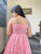 baby pink knee length maxi