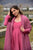 peachy pink silk maxi set