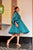 kyrstle green chanderi dress