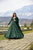 green shimmer glace maxi set