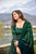 green shimmer glace maxi set