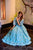 blue aura chanderi maxi set