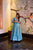 blue aura chanderi maxi set