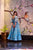 blue aura chanderi maxi set