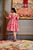 rose floral chanderi dress