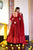 maroon mazarine chanderi maxi set
