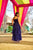 Blue georgette layered dress