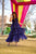 Blue georgette layered dress