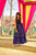 Blue georgette layered dress
