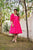 pink cotton bandhej dress
