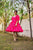 pink cotton bandhej dress