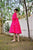 pink cotton bandhej dress