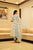 white &amp; blue flora cotton suit set
