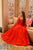 pahel red chanderi dress