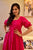 pink swan embroidered dress