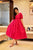 pink swan embroidered dress