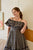 blue blossomy checks printed dress