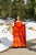 orange shimmer maxi set