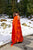 orange shimmer maxi set