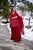 tanaz maroon georgette embroidered  kurta sharara set