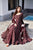 gajgamini brown maxi set