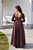 gajgamini brown maxi set