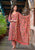 GHOOMAR FLORAL BLOCK PRINT HANDWORK SUIT SET