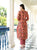 PARNIA PEACH EMBROIDERY HANDBLOCK CHANDERI SUIT SET