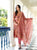 PARNIA PEACH EMBROIDERY HANDBLOCK CHANDERI SUIT SET