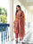 PARNIA PEACH EMBROIDERY HANDBLOCK CHANDERI SUIT SET