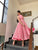 baby pink knee length maxi