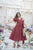FINLEY RED COTTON SUIT SET