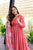 graceful peach cotton suit set