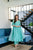 turqoiuse blue embroidered suit set
