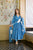 Blue floral pompom suit set