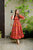 red marygold cotton dress