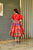 bloom red chanderi dress