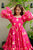 pink lotus organza dress