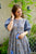 Blue heather cotton dress