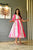pink organza shibori dress