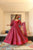 shanaya cherry maxi set with organza dupatta