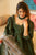 teal green silk maxi set