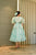 Green shibori organza dress