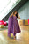 purple embroidered silk suit set