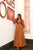 Dalia mustard cotton dress