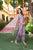 RED BLOSSOM LACE DETAILED HANDBLOCK SUIT SET